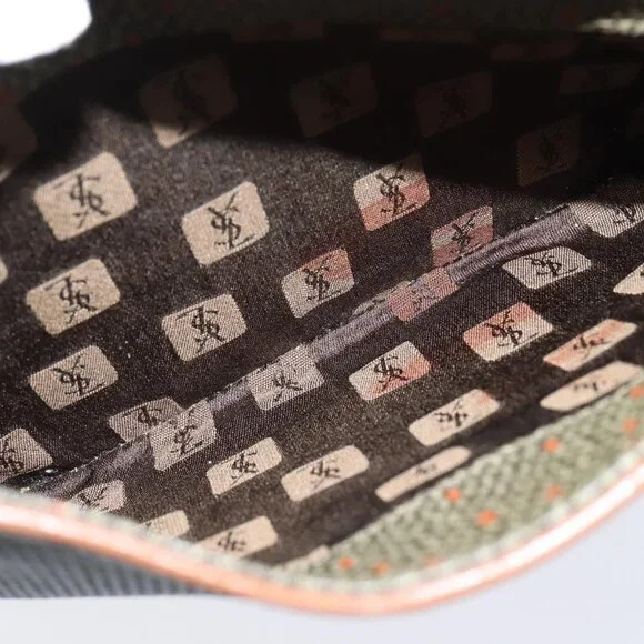 Authentic SAINT LAURENT Shoulder Bag PVC Leather Brown Gold - Picture 4 of 16